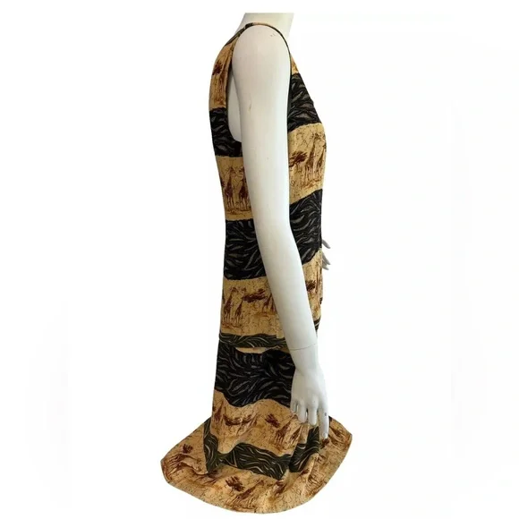 Giraffe Skirt Set S Skirt M Blouse Safari Jungle Vintage Intriguing Threads VGC - Picture 3 of 13
